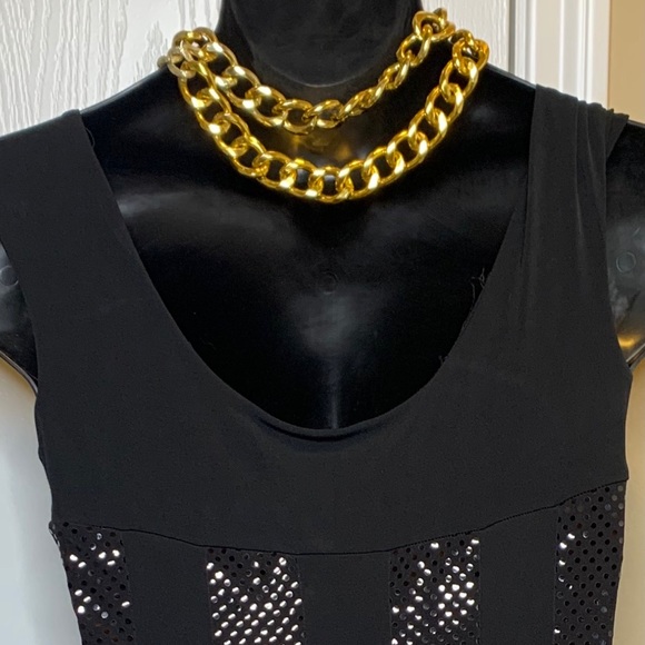 Black dress with  Sequins Size 10 - Picture 2 of 8